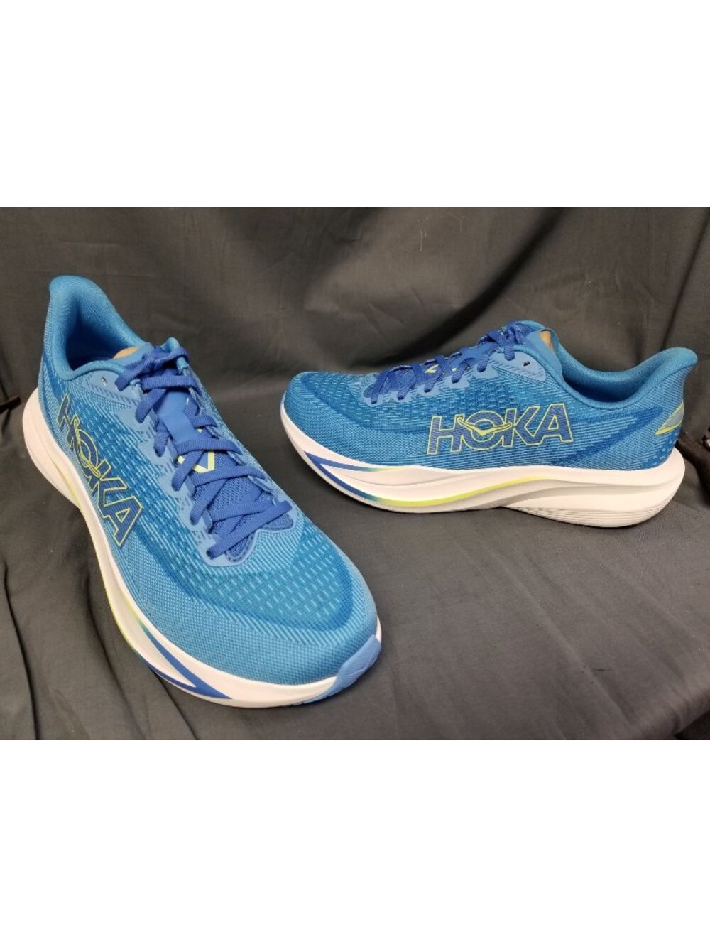 Hoka One Mach 7 Sneakers Virtual Blue/Soft Cobalt Mesh Mens Size 10.5 NEW NO BOX